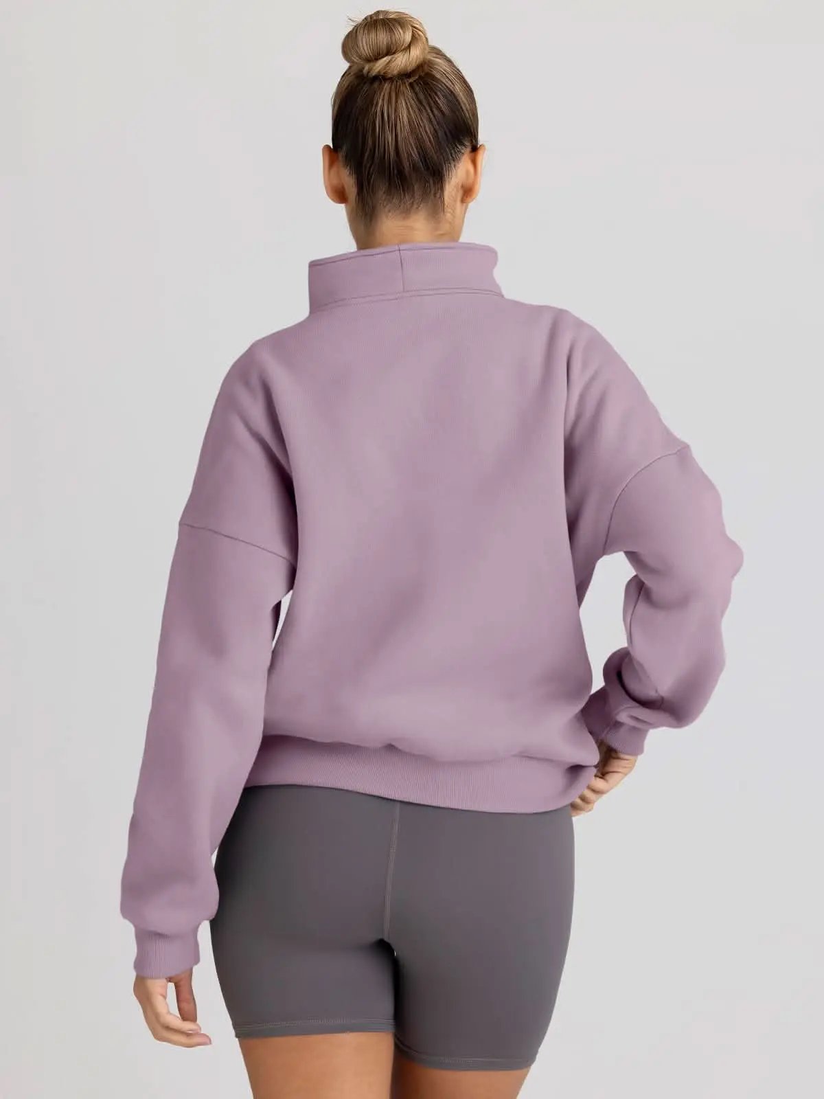 Trendy Queen Sweatshirts Half Zip Pullover Quarter Zip Oversized Hoodies Sweaters Comfy Fall Outfits 2024 Y2K Winter Clothes - Love Salve